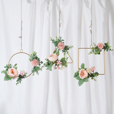 Fox 3pcs Artificial Flower Garland Wrought iron Props Fotography - Foxbackdrop