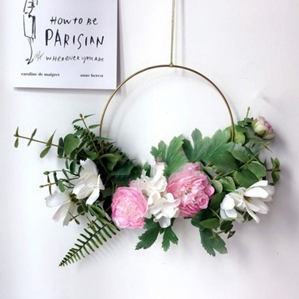 Fox Artificial Flower Rose Garland Wall Iron Ring Decoration Photo studio - Foxbackdrop