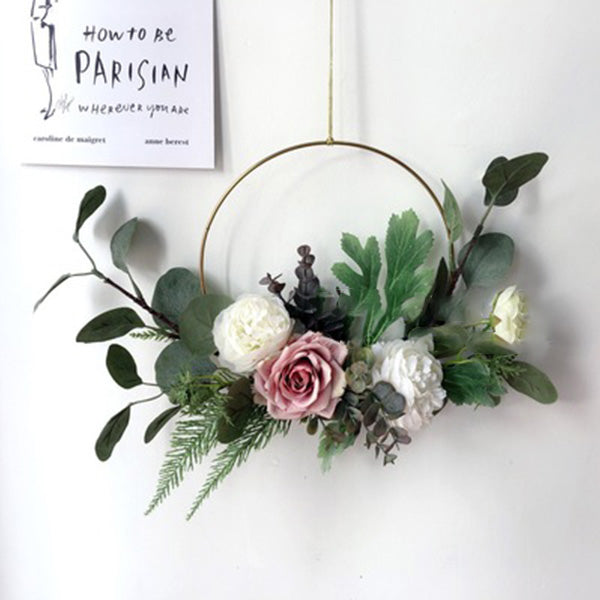 Fox Artificial Flower Rose Garland Wall Iron Ring Decoration Photo studio - Foxbackdrop