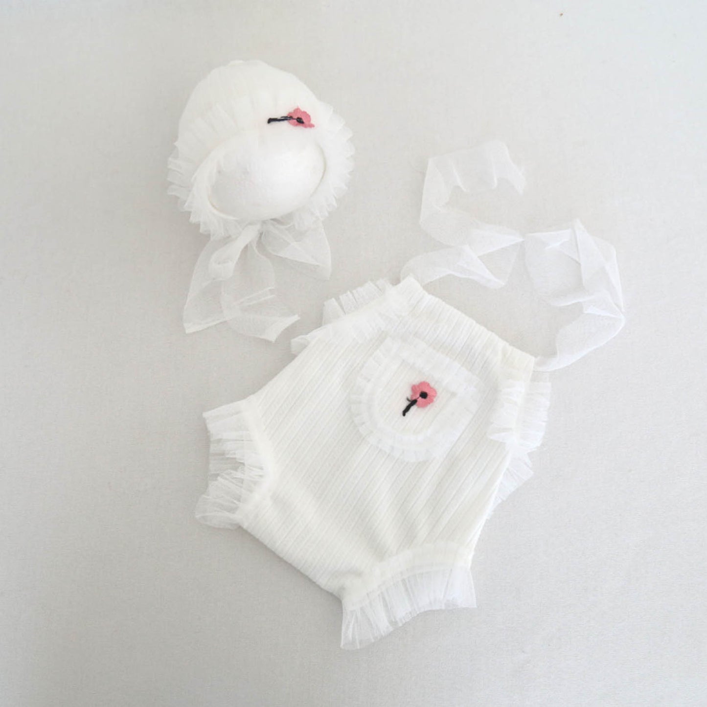 Fox 2pcs Hat Photo studio Newborn Baby Props White - Foxbackdrop