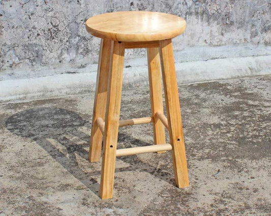 Fox Round High Wooden Stool Photography Props