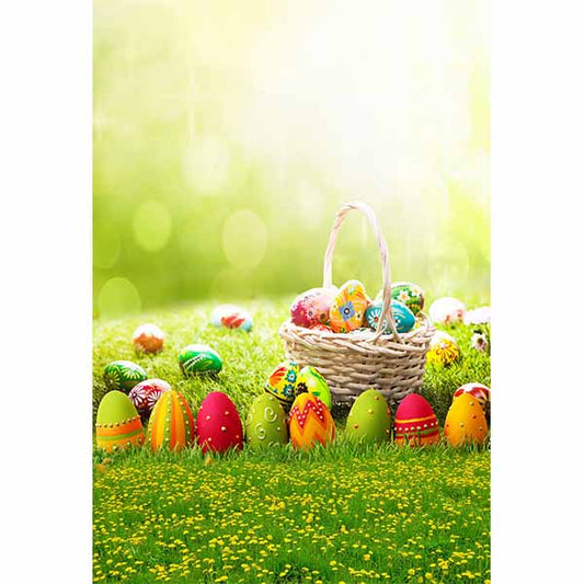 Fox Rolled Green Easter Vinyl Photography Backdrop - Foxbackdrop