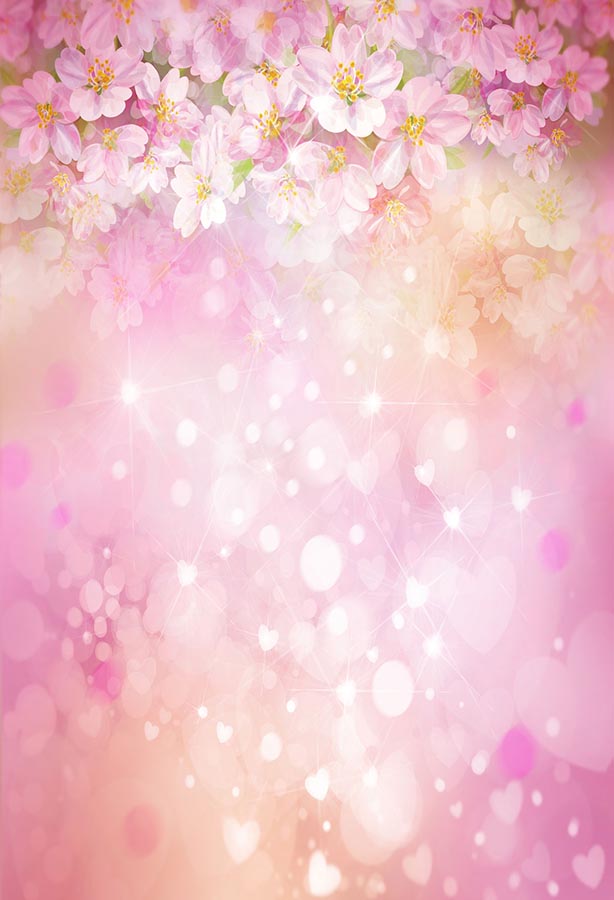 Fox Rolled Pink Flowers Shiny Vinyl Photography Backdrop - Foxbackdrop