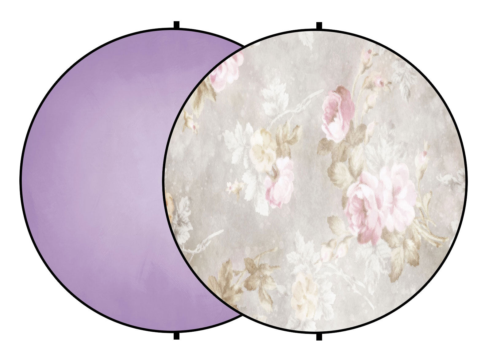Fox Abstract Lilac/ Vintage Flowers Collapsible Photography Backdrop 5x5ft(1.5x1.5m) - Foxbackdrop