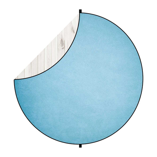 Fox Abstract Blue/ White Wood Collapsible Backdrop 5x5ft(1.5x1.5m) - Foxbackdrop
