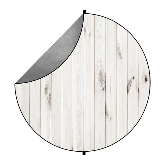 Fox Abstract Gray/ White Wood Collapsible Backdrop 5x5ft(1.5x1.5m) - Foxbackdrop