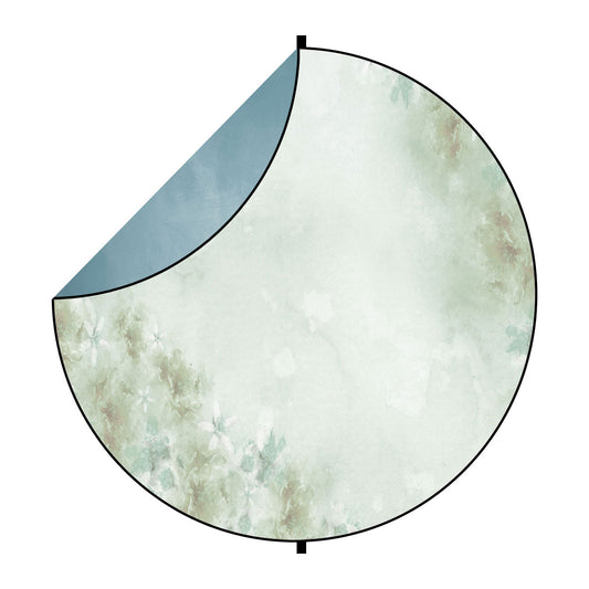 Fox Abstract Green/ Flowers Collapsible Photography Backdrop 5x5ft(1.5x1.5m) - Foxbackdrop