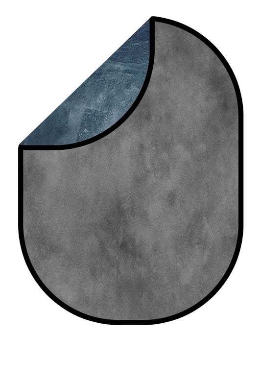 Fox Abstract Faded Blue/Abstract Gray Collapsible Backdrop Photography 5X6.5ft(1.5x2m) - Foxbackdrop