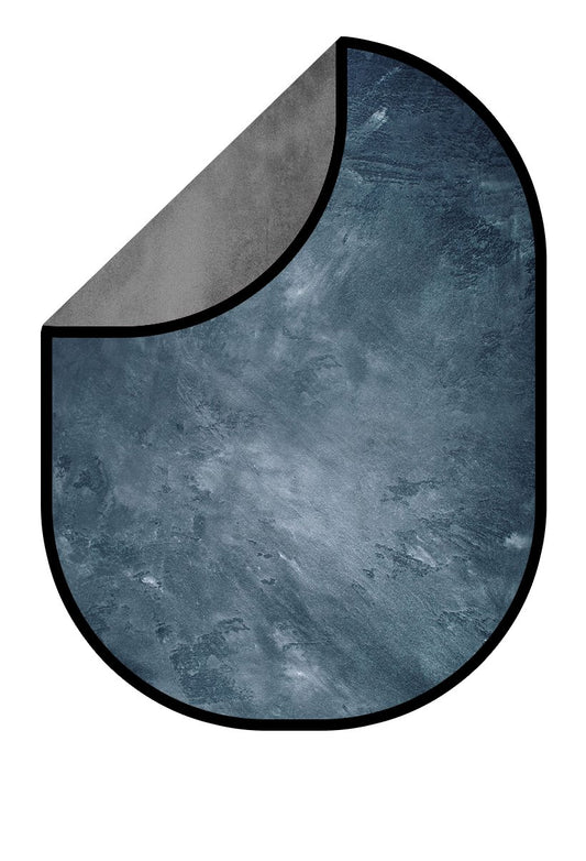 Fox Abstract Faded Blue/Abstract Gray Collapsible Backdrop Photography 5X6.5ft(1.5x2m) - Foxbackdrop