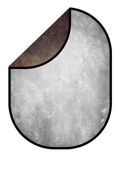 Fox Dark Brown Abstract Texture/Silver Grey Texture Collapsible Backdrop Photography 5X6.5ft(1.5x2m) - Foxbackdrop