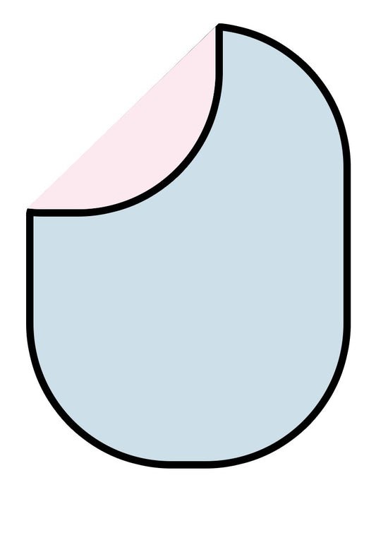 Fox Solid Light Blue/ Solid Light Pink Collapsible Backdrop Photography 5X6.5ft(1.5x2m) - Foxbackdrop