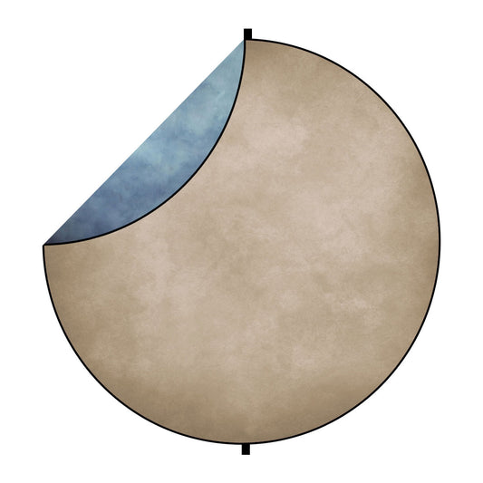 Fox Abstract Blue/Champagne Collapsible Photography Backdrop 5x5ft(1.5x1.5m) - Foxbackdrop