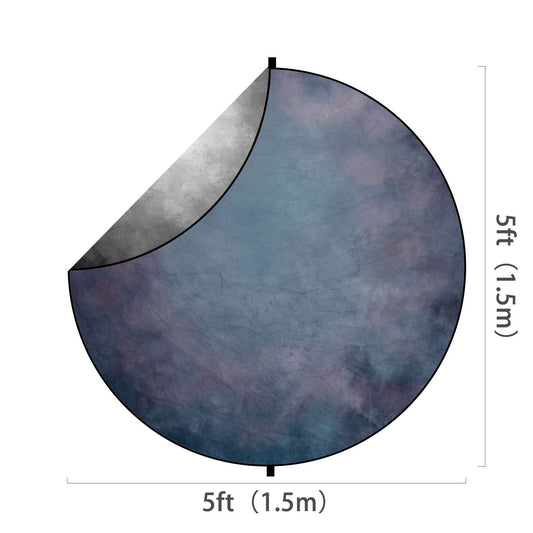 Fox Abstract Grey/Blue&Pink Collapsible Portrait Backdrop 5x5ft(1.5x1.5m) - Foxbackdrop