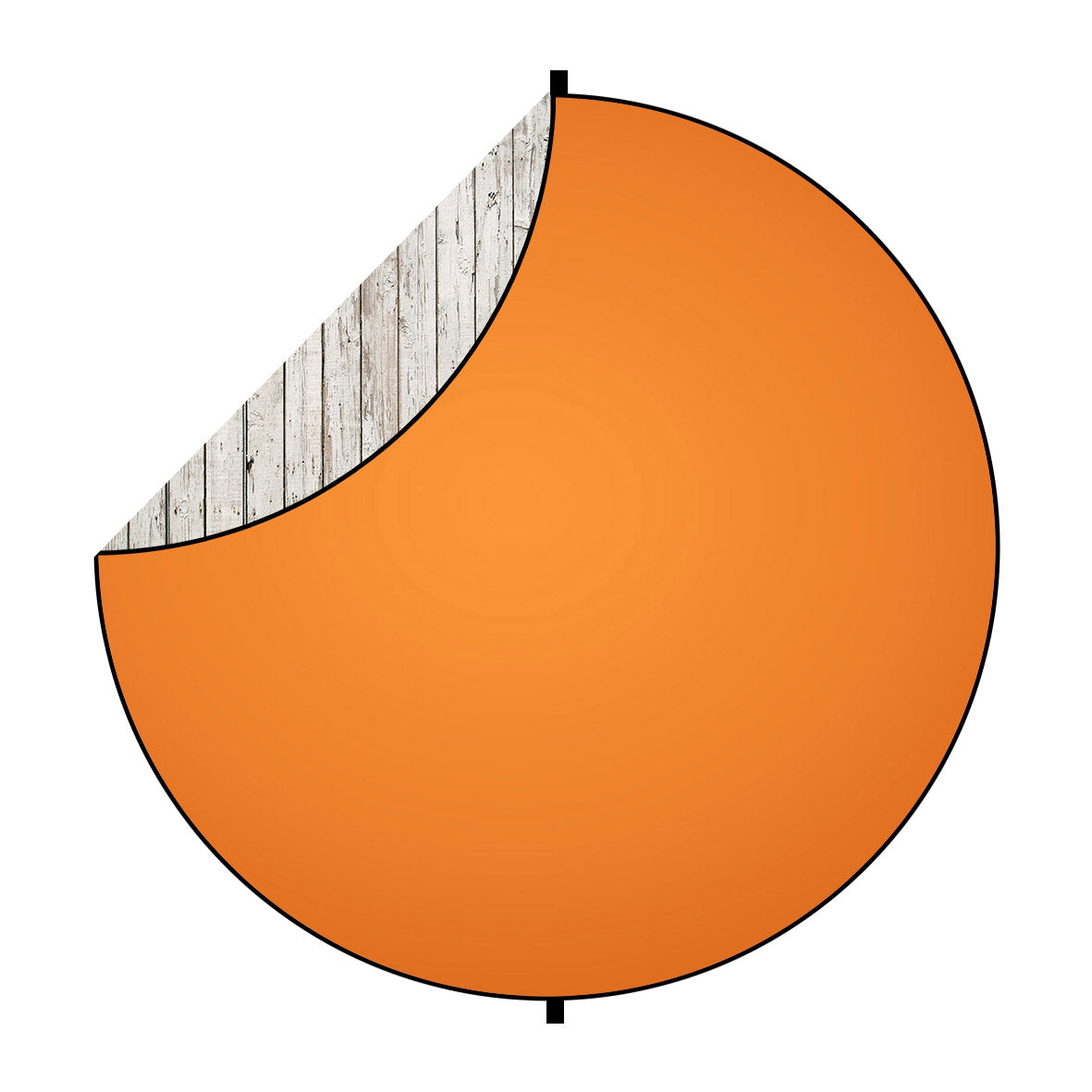 Fox Solid Orange/Retro Wood Collapsible Portrait Backdrop 5x5ft(1.5x1.5m) - Foxbackdrop