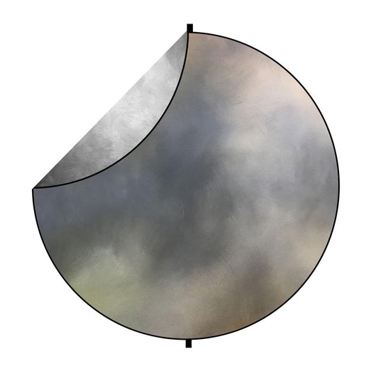 Fox Abstract Grey/Grey&Brown Collapsible Portrait Backdrop 5x5ft(1.5x1.5m) - Foxbackdrop