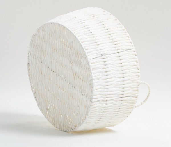 Fox Iron Knitting White Basket for Newborn Photoshoot Props