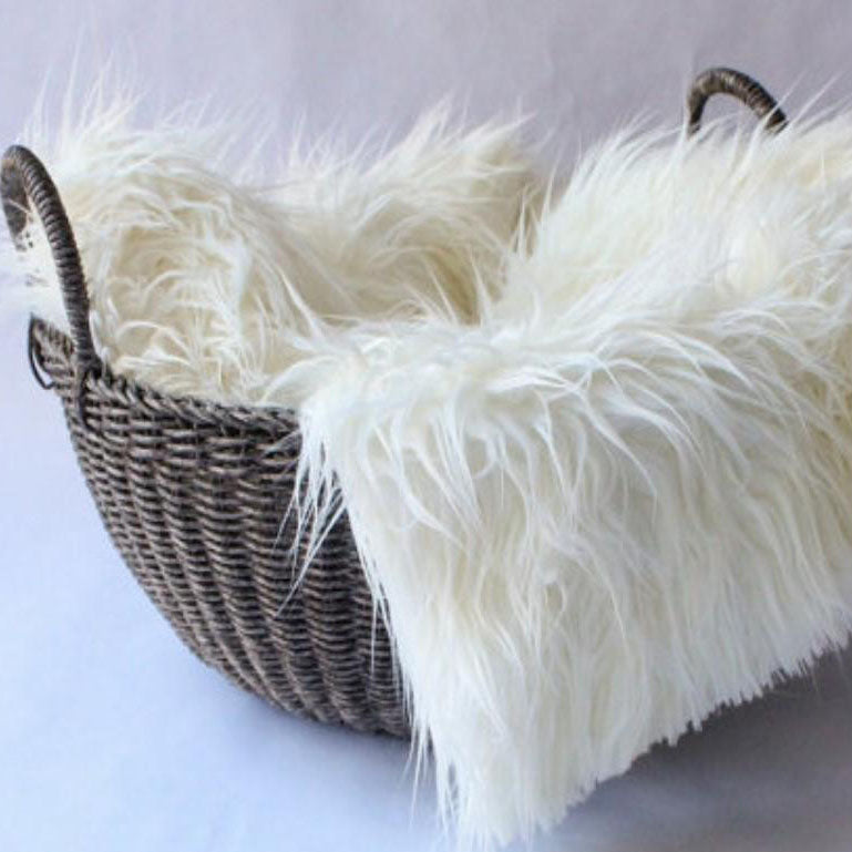 Fox 100x85cm Children photography Fur rugs props for newborn Blankets - Foxbackdrop