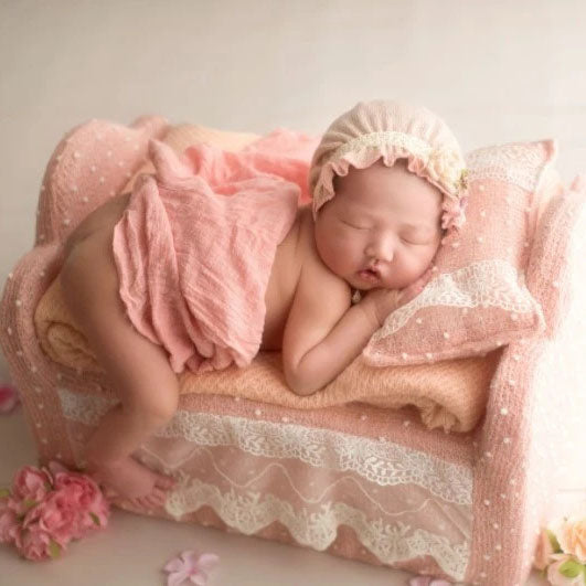 Fox Newborn Baby Bed Studio Posing Photo Props - Foxbackdrop