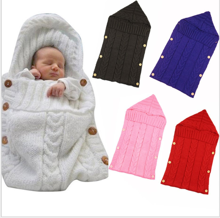 Fox 70x35cm Newborn Baby Knitting Sleeping Bag for Photography - Foxbackdrop
