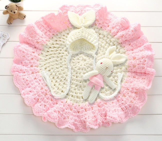 Fox 3pcs/set Knitting Newborn Blanket for Baby Photo Studio Props(Dia:80cm) - Foxbackdrop