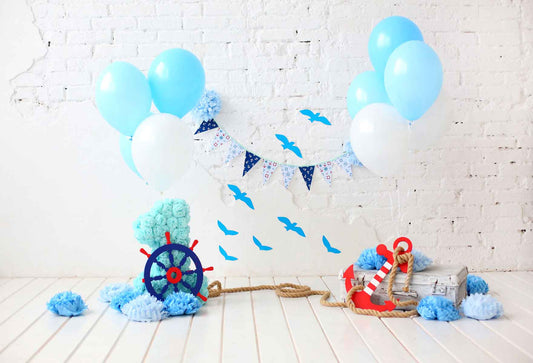 Fox Rolled Boy Birthday Cake Smash Vinyl Backdrop - Foxbackdrop