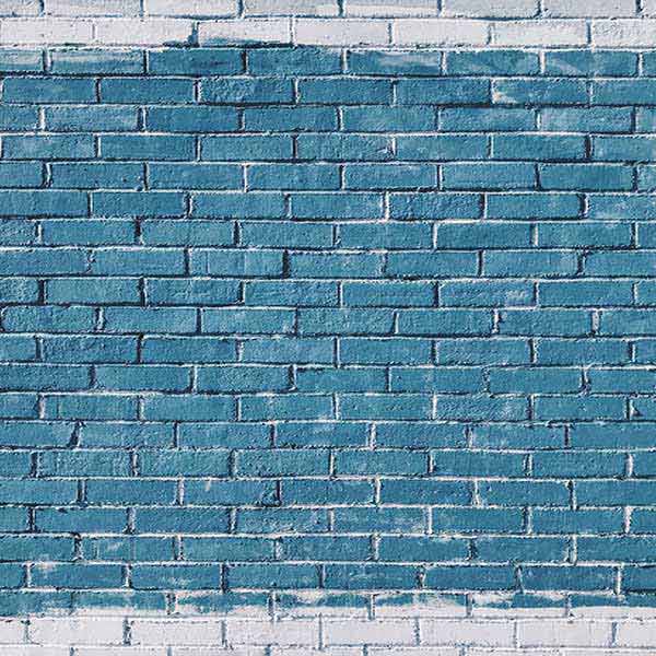 Fox Rolled Vinyl Blue Brick Wall Photography Backdrop - Foxbackdrop