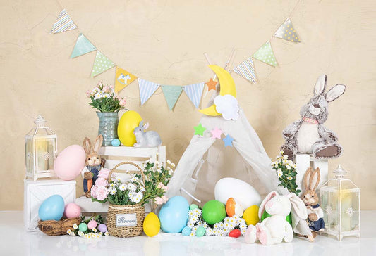 Fox Rolled Easter Day Rabbit Vinyl Children Backdrop Designed by Jia Chan - Foxbackdrop
