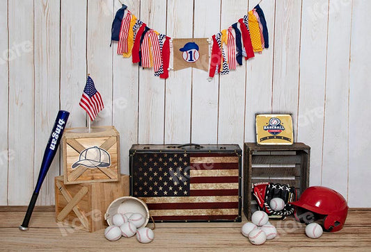 Fox 4 of July American Flag Vinyl Independence Backdrop - Foxbackdrop