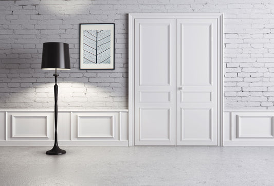 Fox White Door Wall  Light Vinyl Photo Backdrop Cloth - Foxbackdrop