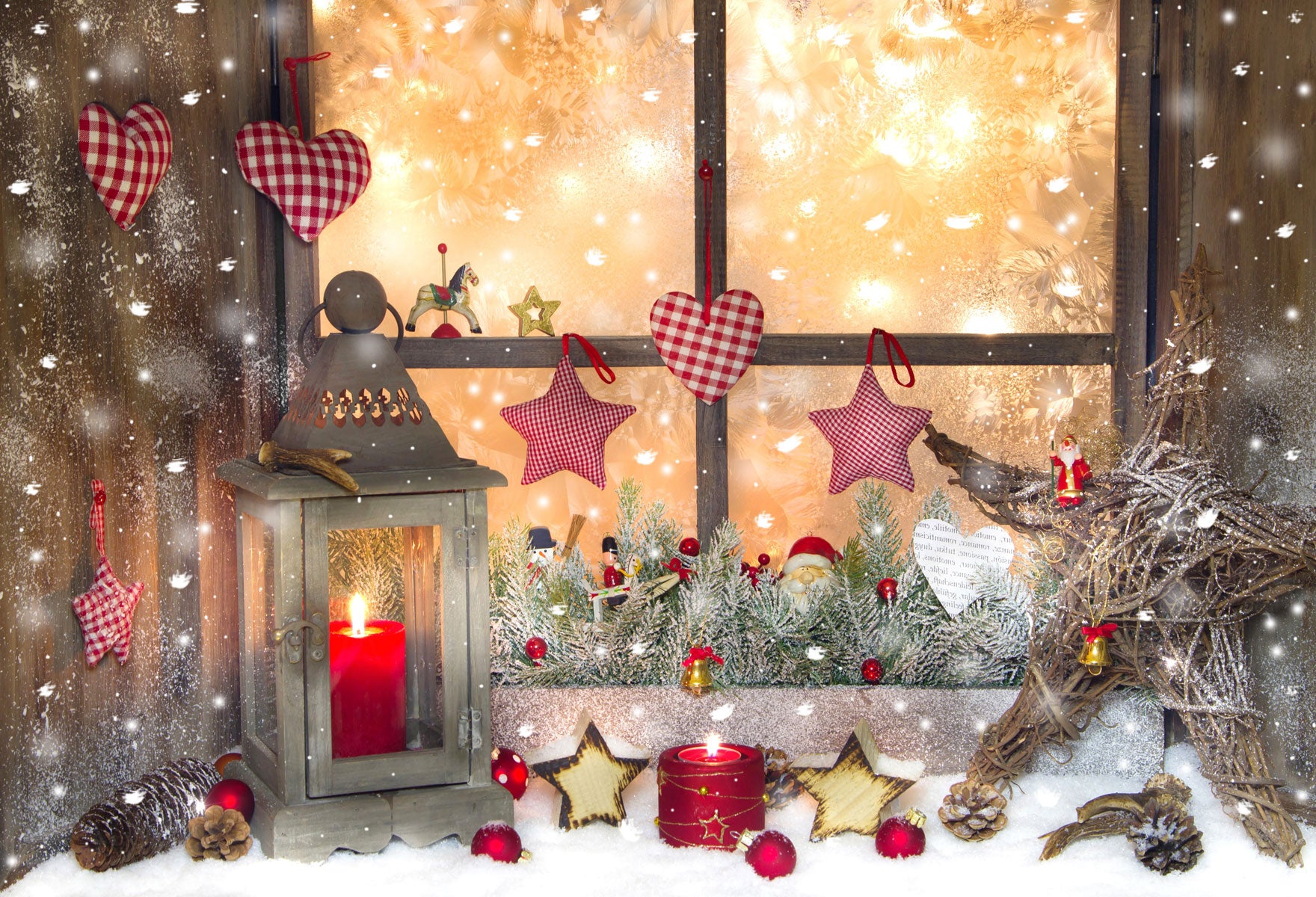 Fox Roll Christmas Party Vinyl Thick Backdrop for Photography - Foxbackdrop