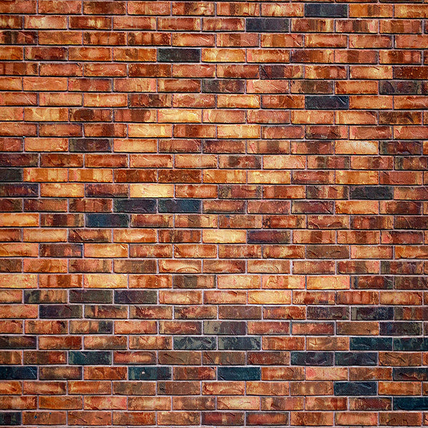 Fox Rolled Brown Brick Wall Retro Vinyl Backdrop - Foxbackdrop
