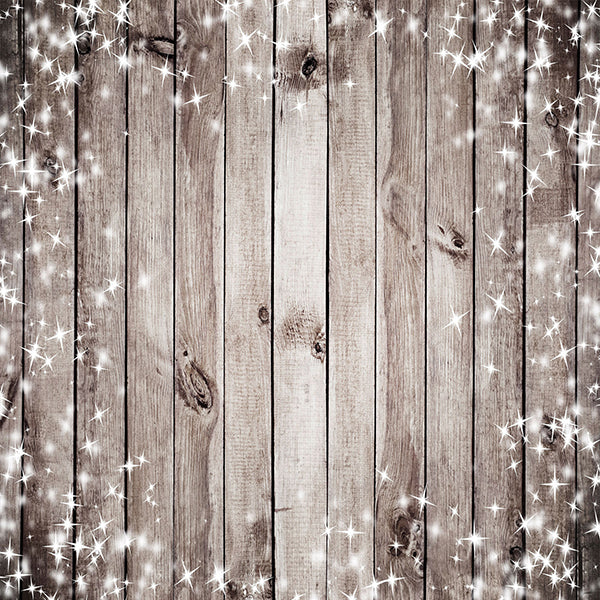 Fox Retro Wood Board Shine Lights Glitter Vinyl Backdrop Food - Foxbackdrop