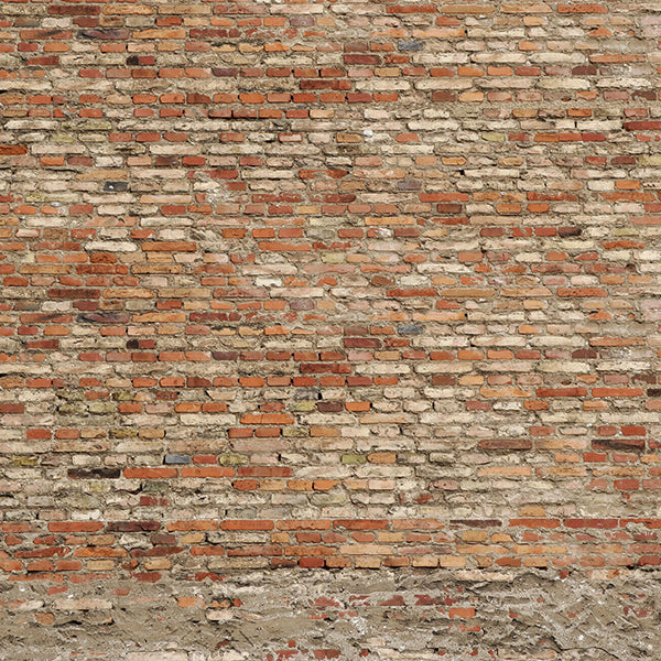 Fox Rolled Retro Brick Wall Vinyl Photography Backdrop - Foxbackdrop