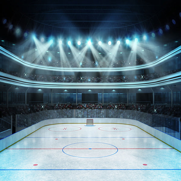 Fox Hockey Stadium Sports Vinyl Backdrop - Foxbackdrop