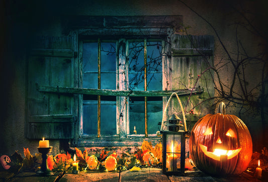 Fox Rolled Halloween Window Vinyl Photos Backdrop - Foxbackdrop