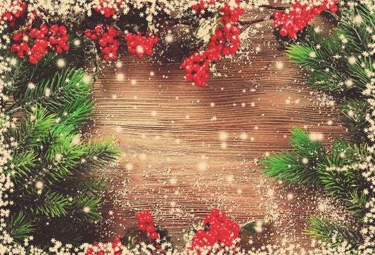 Fox Christmas Party Vinyl Photography Backdrop - Foxbackdrop