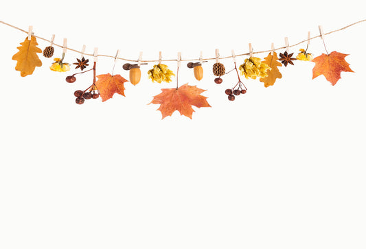 Fox Beige Autumn Leaves Vinyl Photography Backdrops - Foxbackdrop