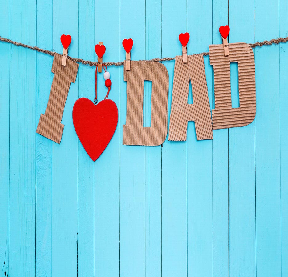 Fox Rolled Love Dad Father's Day Vinyl Backdrop - Foxbackdrop