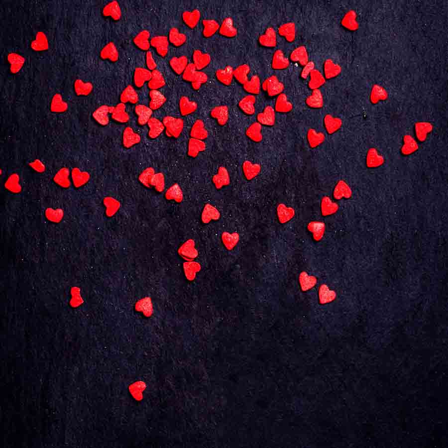 Fox Rolled Vinyl Navy Blue with Red Heart Valentine Backdrop - Foxbackdrop