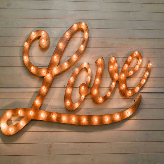 Fox Rolled Vinyl Love Lights Valentine Photography Backdrop - Foxbackdrop