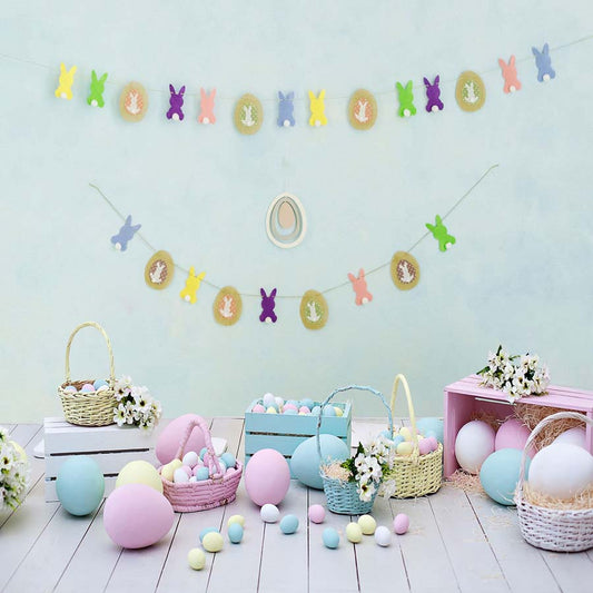 Fox Rolled Eggs Happy Easter Vinyl Photography Backdrop - Foxbackdrop