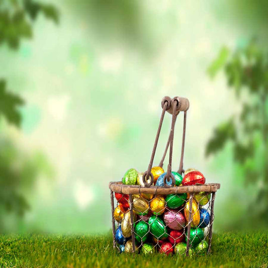 Fox Rolled Eggs Vinyl Easter Backdrop - Foxbackdrop