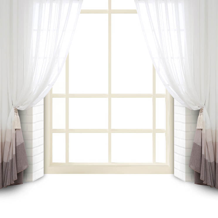 Fox Rolled White Curtain Window Vinyl Wedding Backdrop - Foxbackdrop