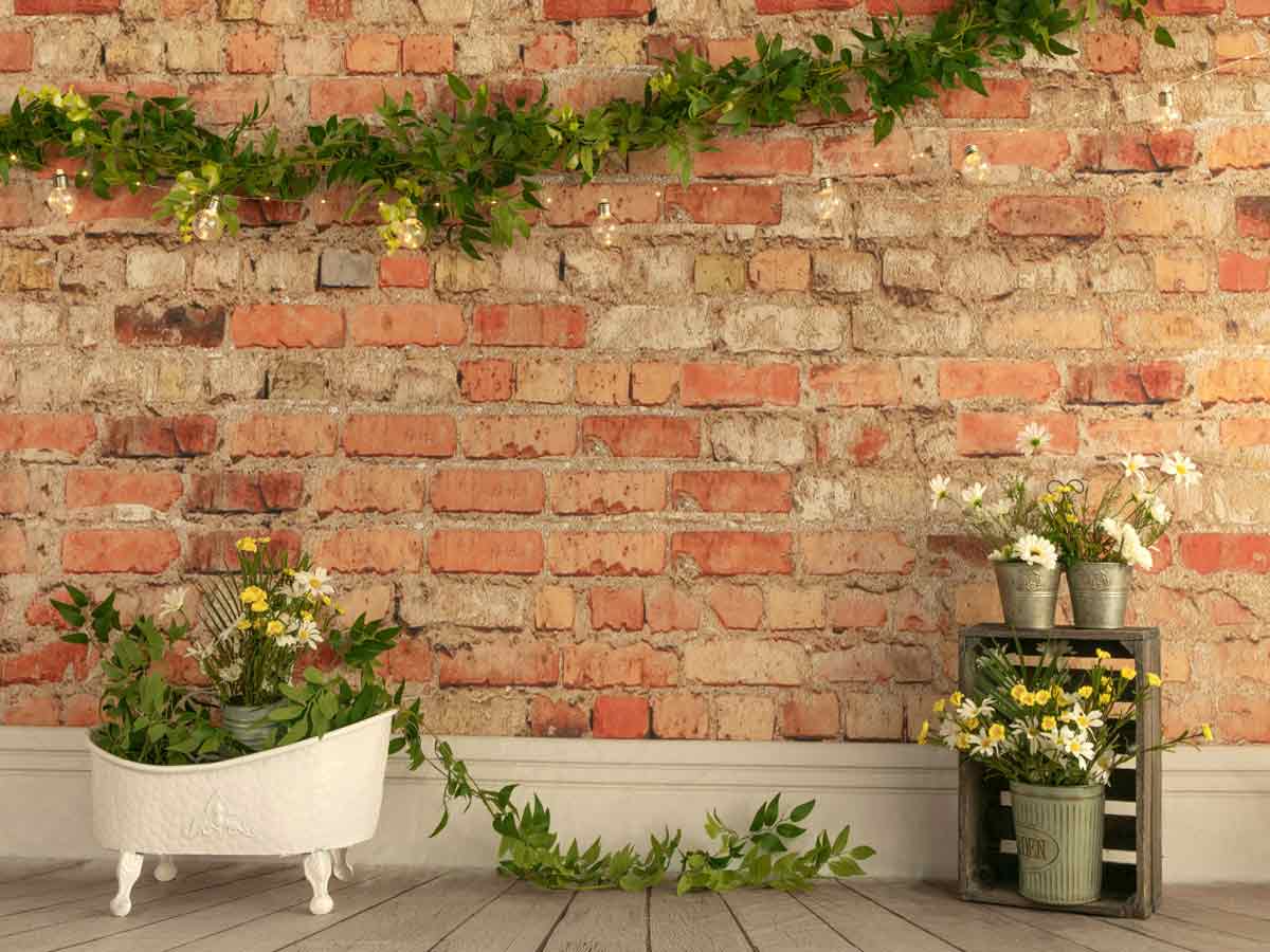 Fox Rolled Vinyl Spring Leaves Flowers Backdrop Designed by Jia Chan - Foxbackdrop