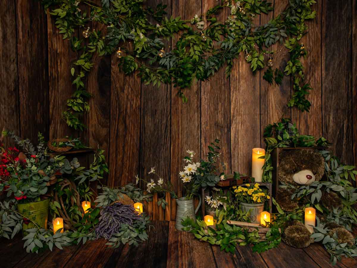Fox Vinyl Rolled Spring Leaves Photographic Backdrop Designed by Jia Chan - Foxbackdrop