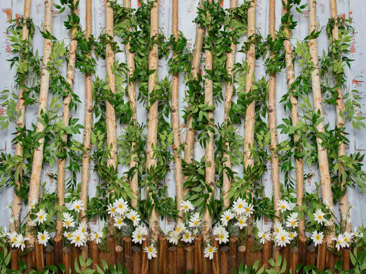 Fox Vinyl Rolled Spring Flowers Trees Backdrop Designed by Jia Chan - Foxbackdrop