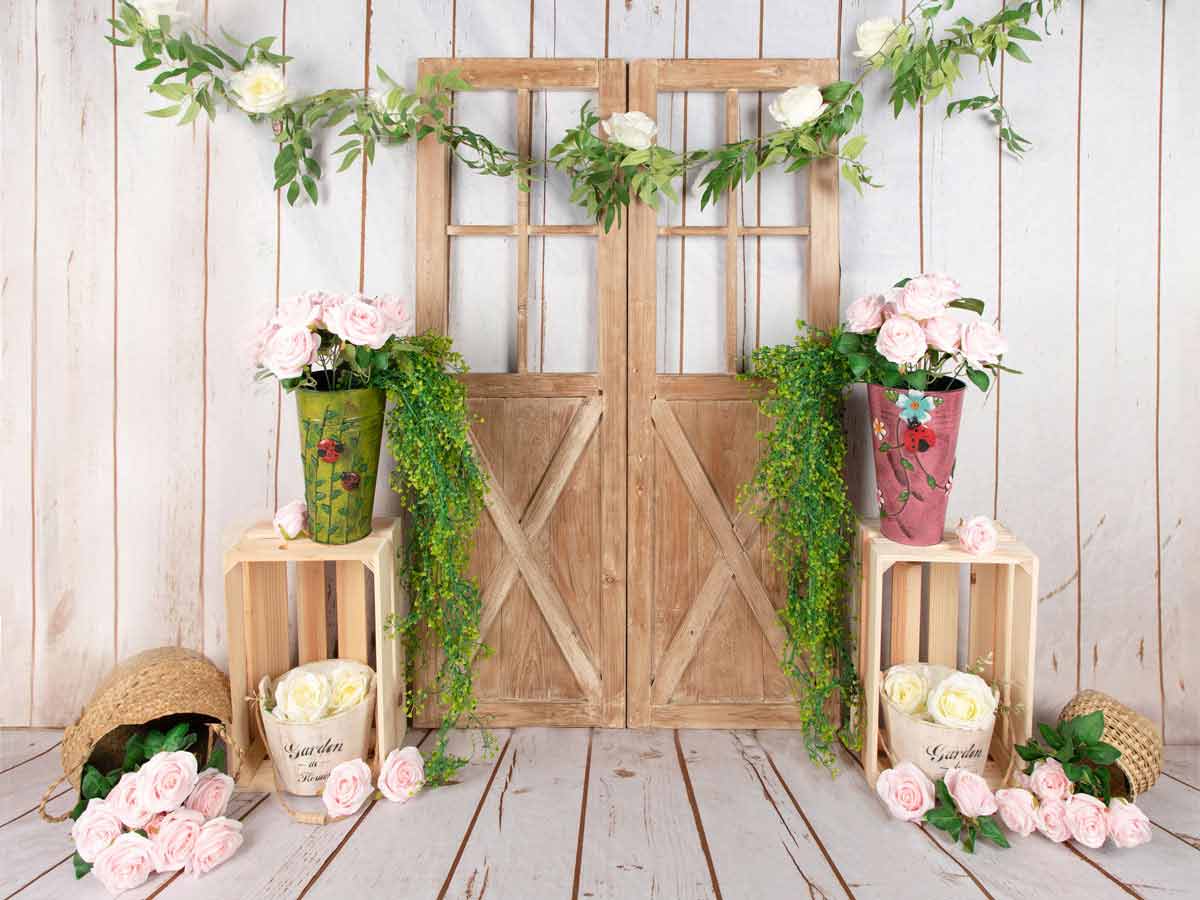 Fox Vinyl Rolled Spring Flowers Photo Backdrop Designed by Jia Chan - Foxbackdrop