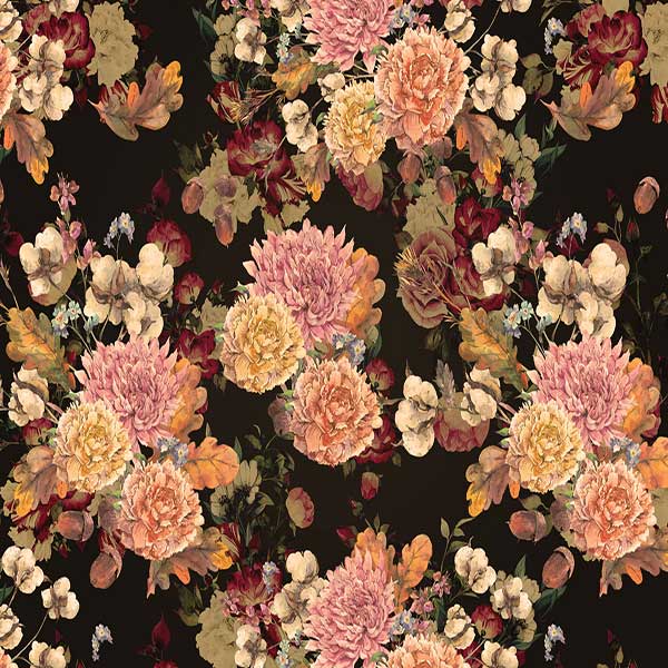 Fox Rolled Vinyl Colorful Flowers Floral Photography Backdrop - Foxbackdrop