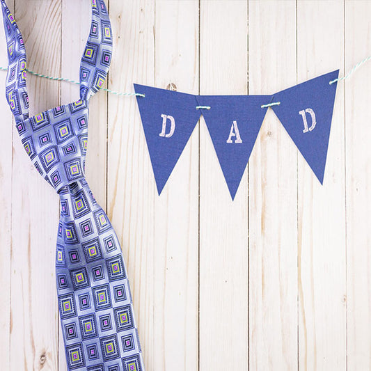 Fox Rolled Vinyl Blue Tie Father's Day Photo Backdrop - Foxbackdrop