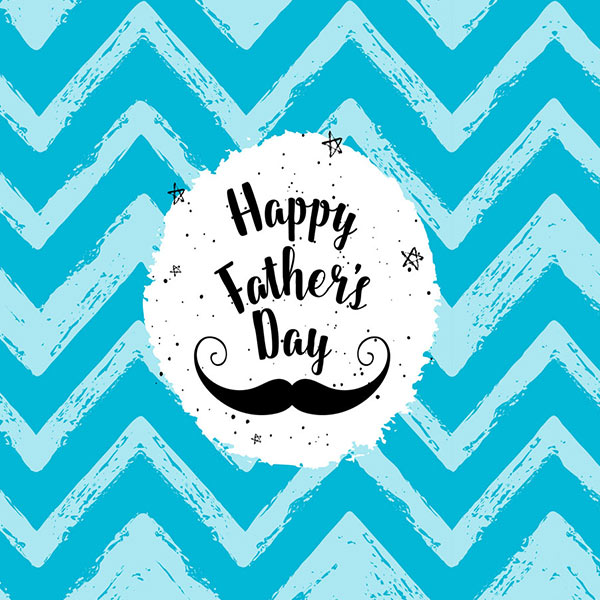 Fox Rolled Vinyl Happy Father's Day Blue Photography Backdrop - Foxbackdrop